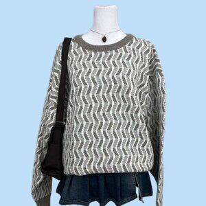 vintage 90s quirky indie skate boxy knit sweater